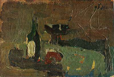 Bottle and Fruits